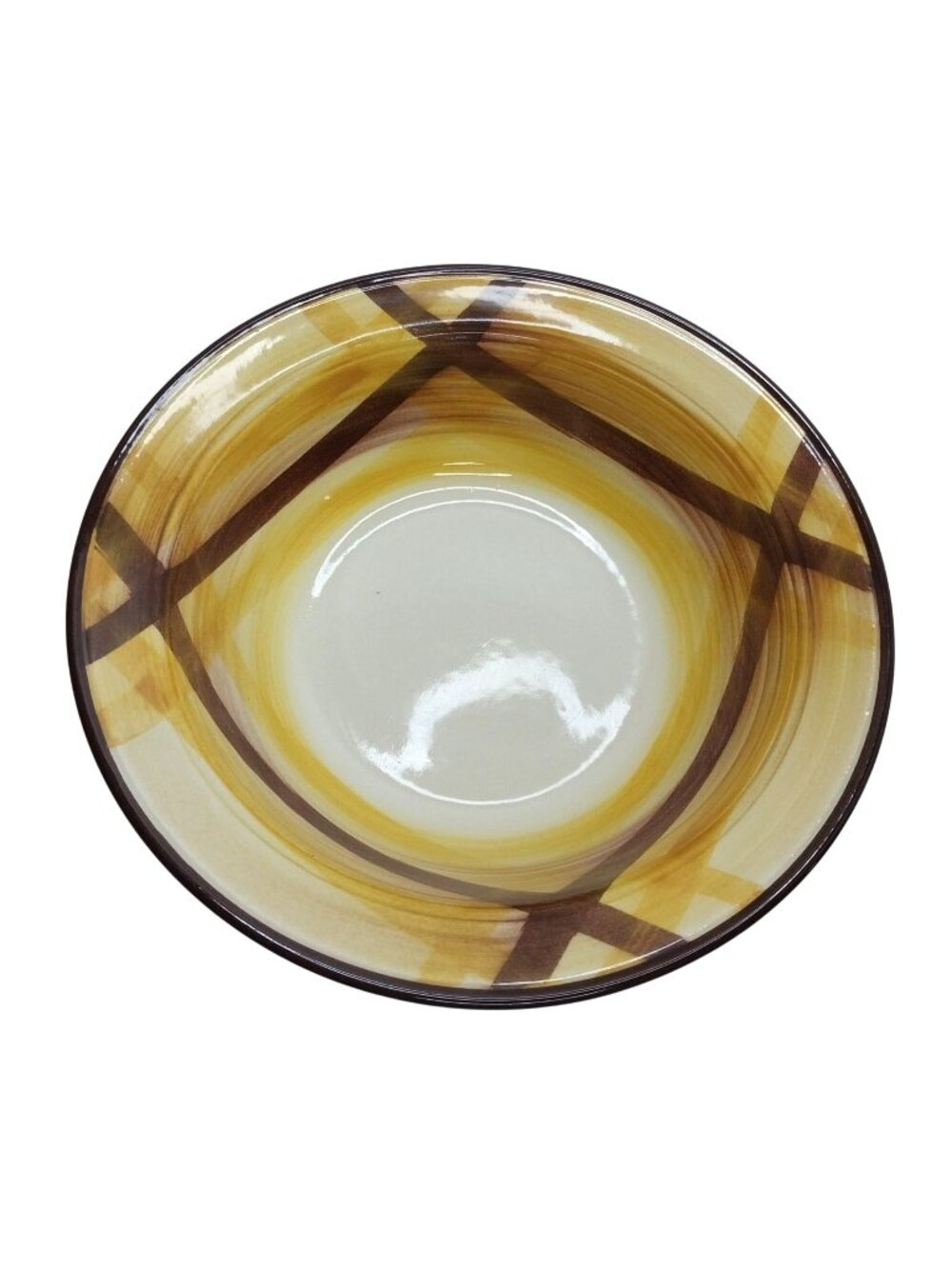 Vernon Kilns California Vernonware Organdie 8" Round Vegetable Bowl Plaid MCM
